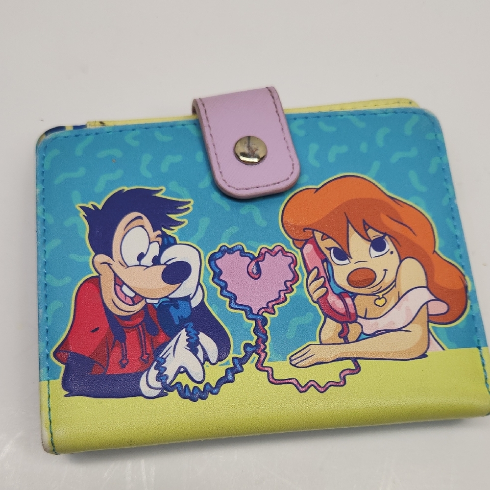 Loungefly Blue, Yellow & Pink Cartoon Phone Wallet